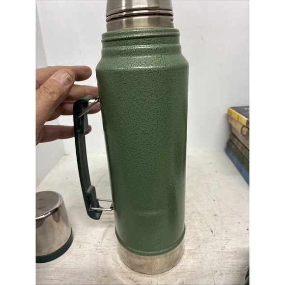 Stanley Thermos Original Vintage Green Vacuum Bottle Clean! 1.1 Quart/1 Liter - Picture 11 of 13